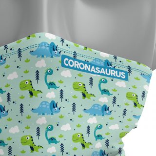 ZLEVNĚNO - Dětský antivirový nanošátek v limitované edici CORONASAURUS