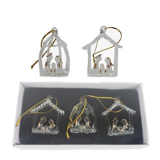 Betlém k zavěšení, 3 ks S0465 - 3,5 x 0,7 - 1,5 x 5 - 5,3 cm