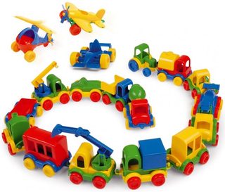 Auto Kid Cars mini plast 10cm asst 10 druhů 54ks v boxu Wader
