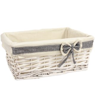 Zásuvka bílá s látkou velká P0802/V - 40 cm