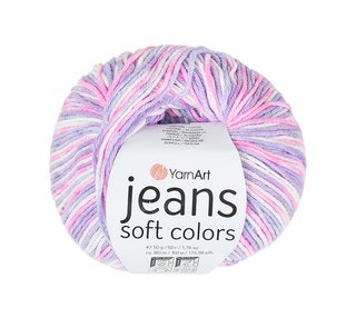 Příze JEANS Soft Colors Fialová,Růžová 6205