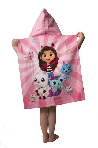 Plážová osuška pončo Gabbys Dollhouse 02 50x115 cm