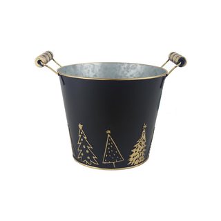 Vánoční květináč plechový K3910/3 - 17 cm