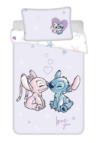Povlečení Lilo a Stitch Heart 140x200, 70x90 cm