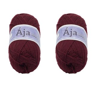 SET 2ks - Příze ÁJA Bordová 935 50g / 217 m