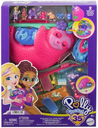MATTEL Polly Pocket Pidi Pocketková kabelka Rodina lenochodů