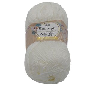 Příze LOTUS LUX Bílá 010 100g / 340 m