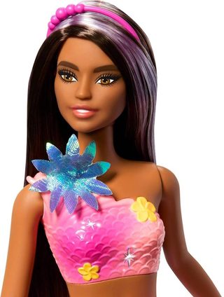 Barbie kouzelná květinová mořská víla (tmavé vlasy)