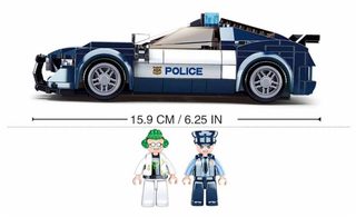 SLUBAN Town Auto policejní sportovní vůz 284 dílků + 2 figurky