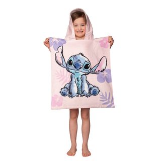 Plážová osuška pončo Lilo a Stitch Pink 50x115 cm