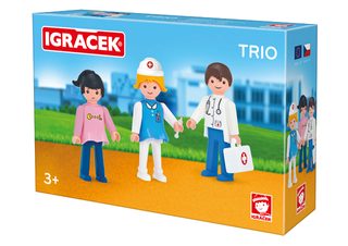 IGRÁČEK TRIO Léčíme set 3 figurky s doplňky v krabičce