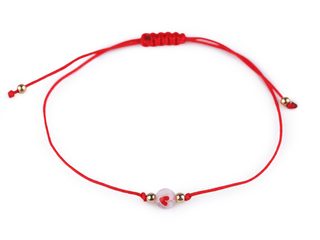 Náramek shamballa srdíčko