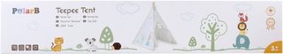 Viga PolarB dětské teepee 122×150×122 cm (okno, dřevo/plátno)