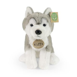Plyšový pes husky sedící 23 cm SOFT COLLECTION