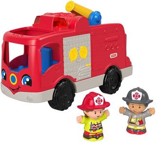 Fisher-Price Little People hasičský vůz (baterie, světlo, zvuk)