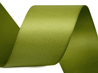 Atlasová hedvábná stuha oboulící šíře 40 mm matná návin 20 metrů