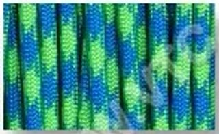 Padáková šňůra PARACORD modro - zelená  25 m