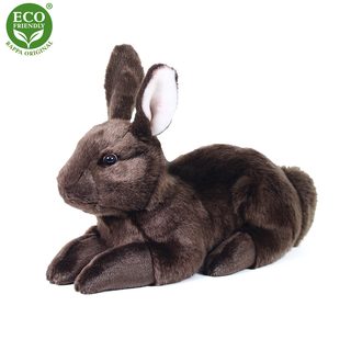 Plyšový králík hnědý ležící 36 cm