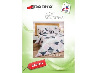 Bavlněné povlečení Pyramidy pudrové 140x200, 70x90 cm