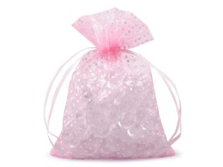 Dárkový pytlík puntíky 13x18 cm organza 2 kusy