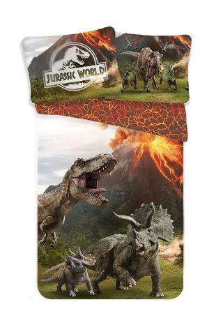 Povlečení Jurský svět – bavlněné, 140x200 / 70x90 cm – motiv dinosauři