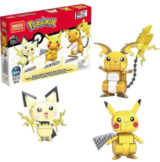 Mega Construx Pokémon Pikachu/Pichu/Raichu 3v1 (stavebnice)