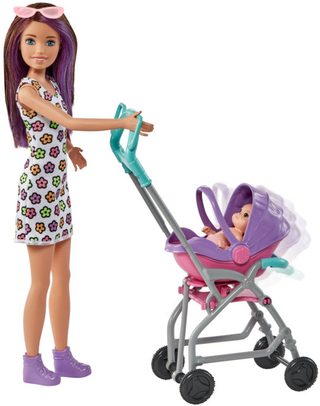 Barbie chůva (herní set s kočárkem a doplňky) Mattel