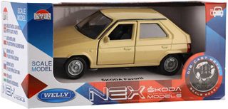 WELLY Auto model Škoda Favorit kov 11cm volný chod 1:34 různé barvy