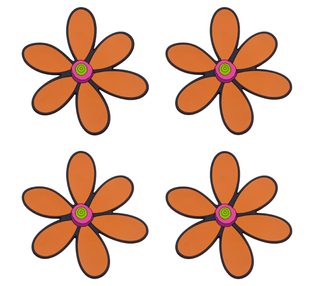 Podtácek sada 4 ks Oranžová 1100/056 10x10 cm - 4ks