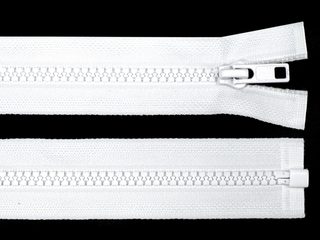 Kostěný zip šíře 5 mm délka 70 cm kulaté zoubky
