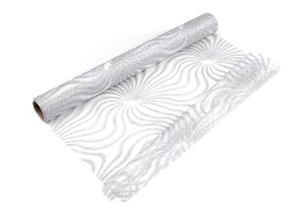 Organza s glitry šíře 48 cm návin 4,5 metru