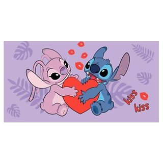 Osuška Lilo a Stitch Kiss 70x140 cm