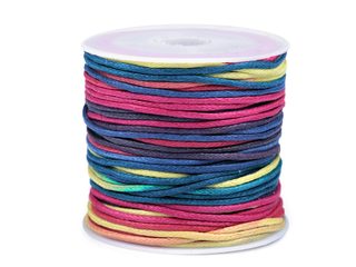 Šňůra bavlněná Ø1 mm multicolor návin 20 metrů