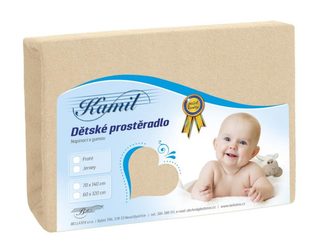 Dětské FROTÉ prostěradlo Béžová 015