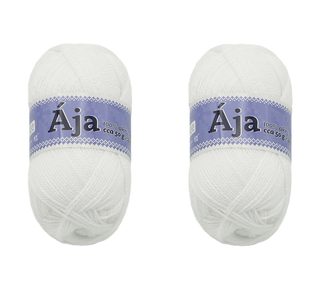 SET 2ks - Příze ÁJA Bílá 900 50g / 217 m