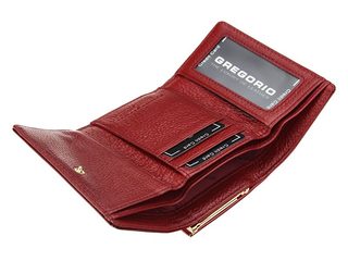 Gregorio šedá menší dámská kožená peněženka s motýly RFID v dárkové krabičce