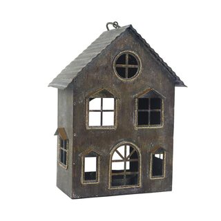 Dekorační svícen domek K4408 - 17.5 × 14 × 7.5 cm
