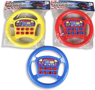 Volant dětský zvukový na baterie 19cm s hudbou plast 3 barvy v sáčku
