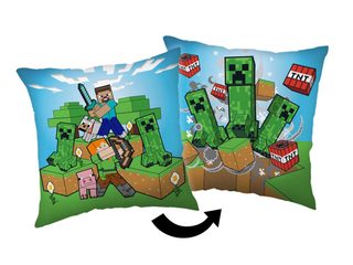 Polštářek Minecraft Creeper rush 40x40 cm