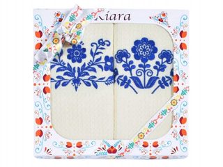 Dárková sada utěrek KIARA Slovácko modré 50x70, 2 ks