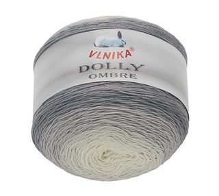 Příze DOLLY OMBRE Šedá,Bílá /313