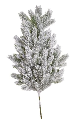 Umělá zasněžená větvička jehličí 65 cm