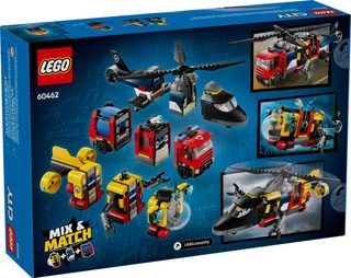 LEGO City remix 3v1: helikoptéra, hasičský vůz a ponorka 60462