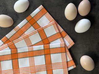 Utěrka Extra savá 50x70 Káro oranžové 3 ks