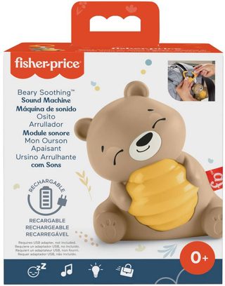 FISHER PRICE Baby medvídek zklidňující na baterie Světlo Zvuk pro miminko