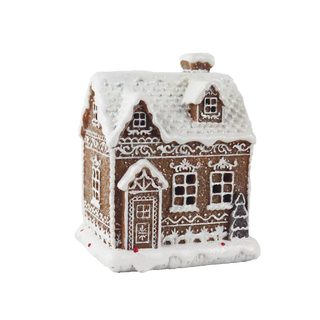 Dekorace perníčkový domeček svítící X7398 - 17 cm
