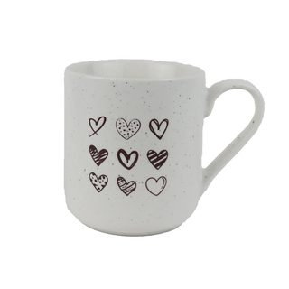 Porcelánový hrnek srdíčka X8703 - 410ml; 370 g; D85xH96xBD70mm