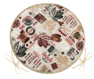 Sedák EMA kulatý hladký Béžová,Hnědá 79/563 průměr 40 cm