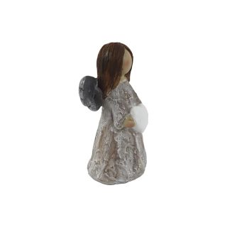 Dekorace anděl se srdíčkem X7245 - 6.8 × 4.8 × 11 cm