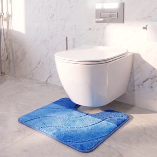 Koupelnová a WC předložka vlny modré